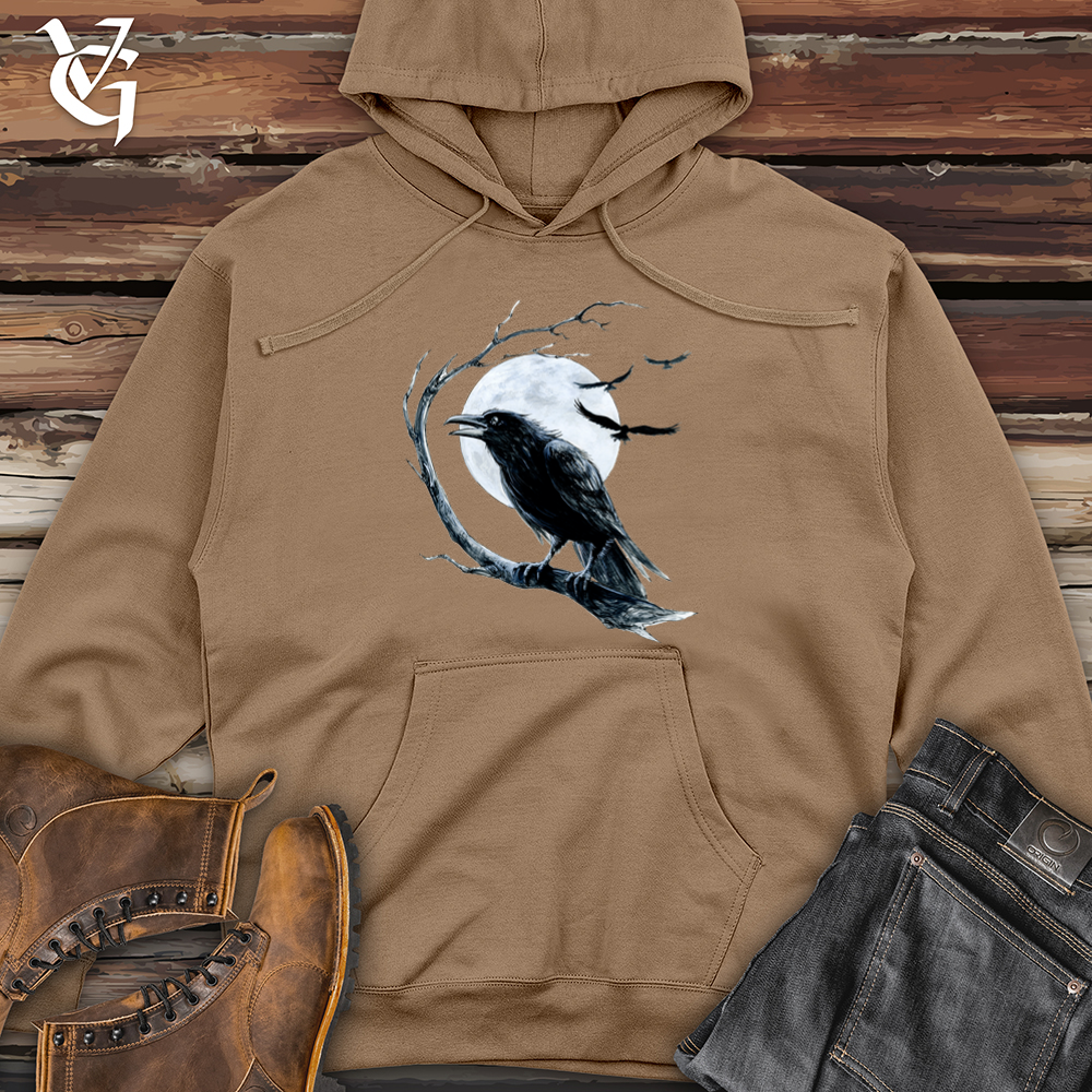 Cold Winter Raven Midweight Hooded Sweatshirt