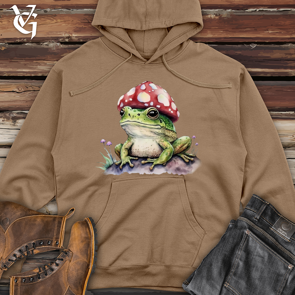 Viking Goods Frog Mushroom Head Midweight Hooded Sweatshirt Black / L