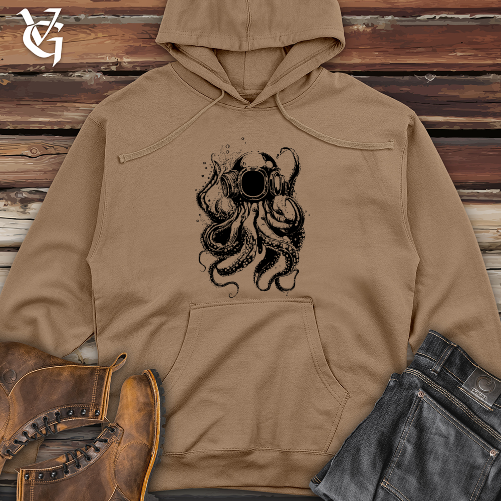 Scuba Octopus Midweight Hooded Sweatshirt