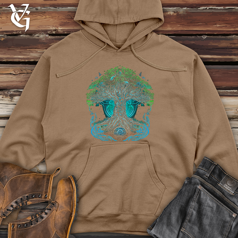 Viking Goods Yggdrasil Spirit Tree Midweight Hooded Sweatshirt Black / L