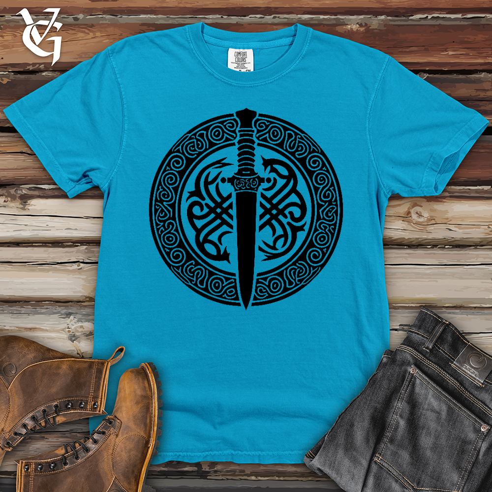 Viking Goods Celtic Dagger Heavy Cotton Comfort Colors Tee Sapphire / L