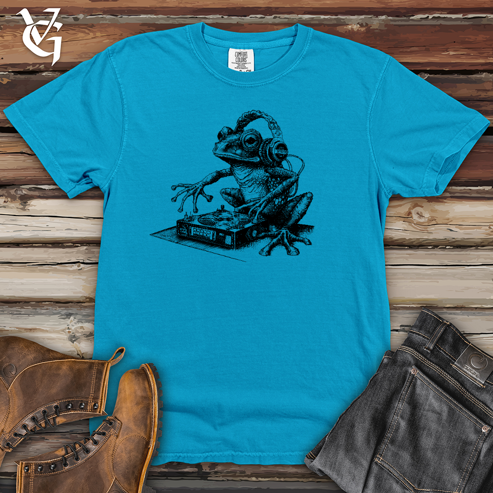 Viking Goods DJ Frog Heavy Cotton Comfort Colors Tee Sapphire / L
