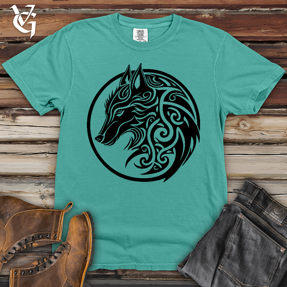 Viking Goods Celtic Wolf Art Heavy Cotton Comfort Colors Tee Seafoam / L
