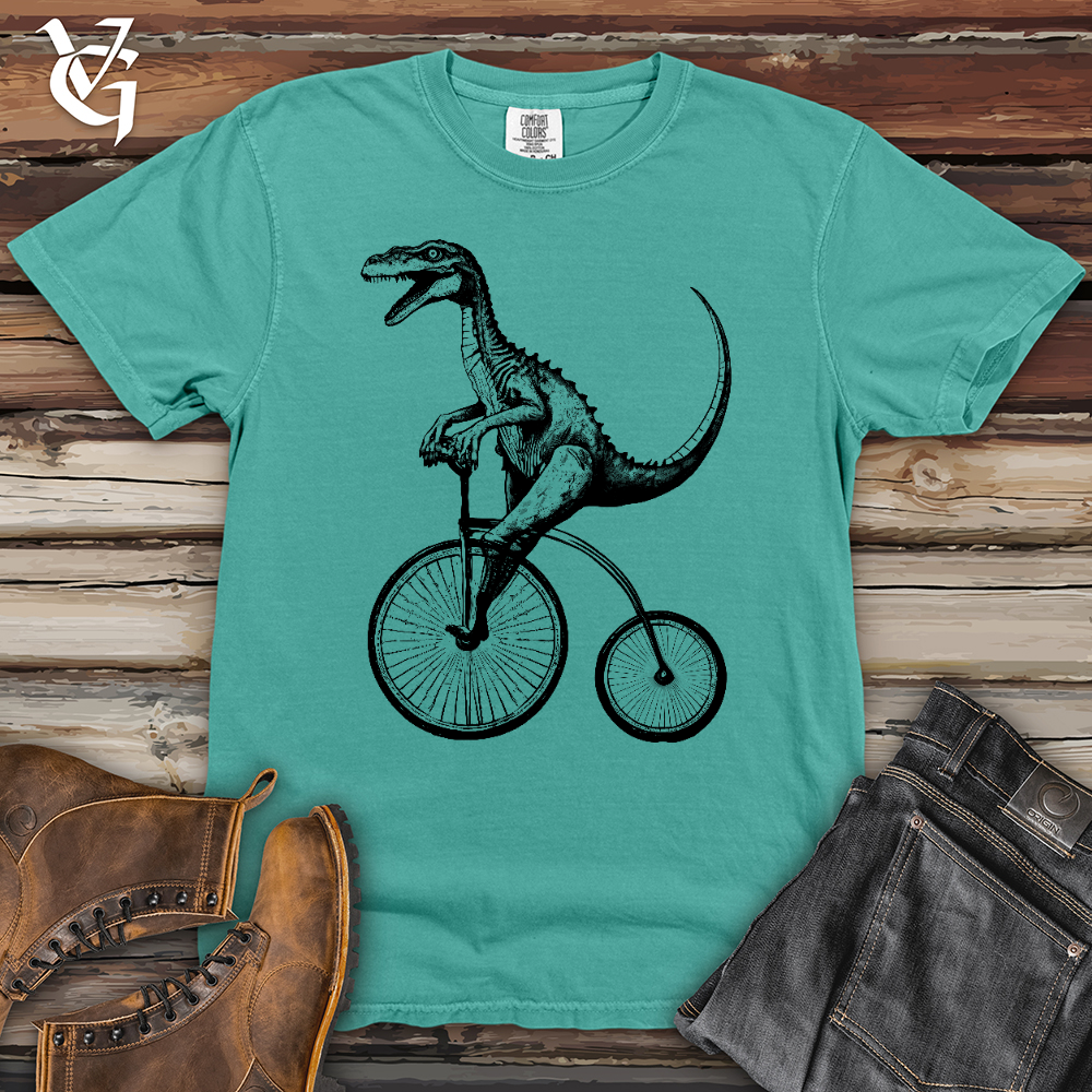 Viking Goods Dinosaur Cyclist Heavy Cotton Comfort Colors Tee Seafoam / L