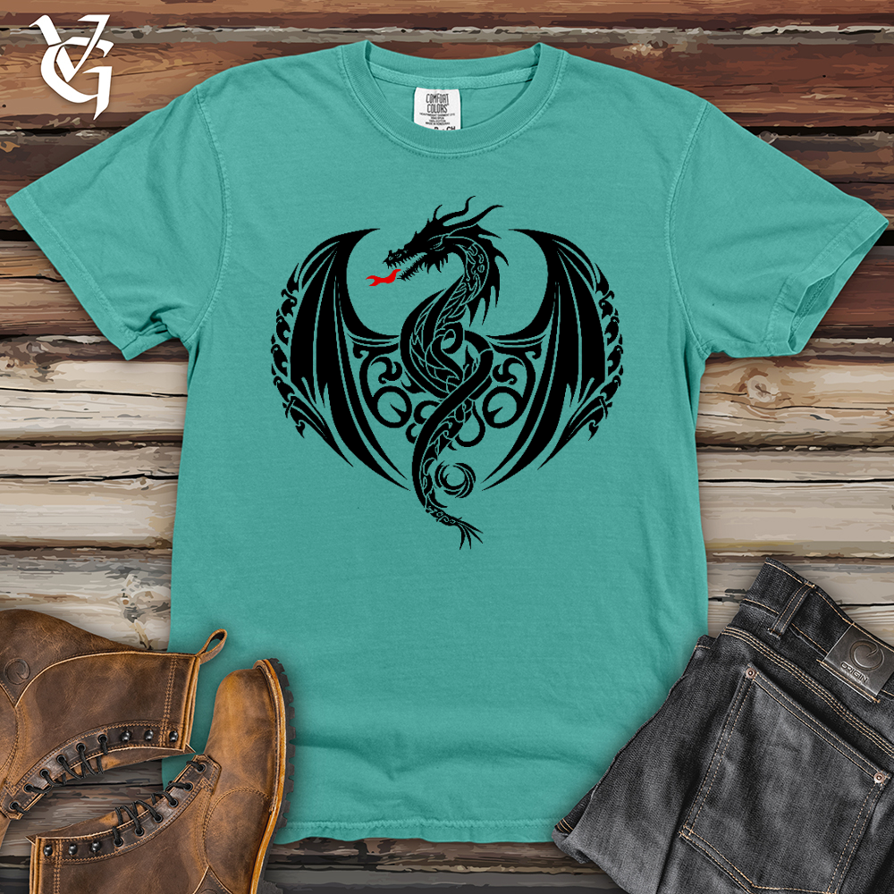 Viking Goods Fire Breathing Dragon Heavy Cotton Comfort Colors Tee Seafoam / L