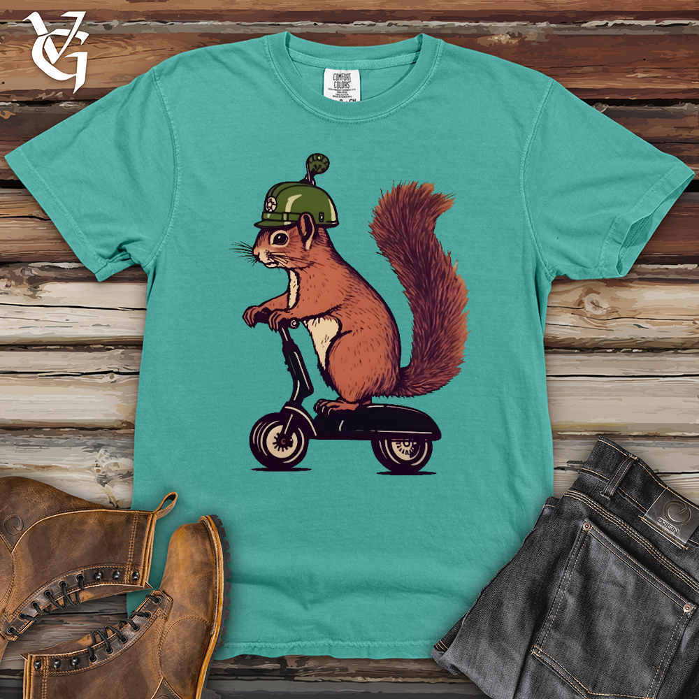 Viking Goods Squirrel Scoot Heavy Cotton Comfort Colors Tee Seafoam / L