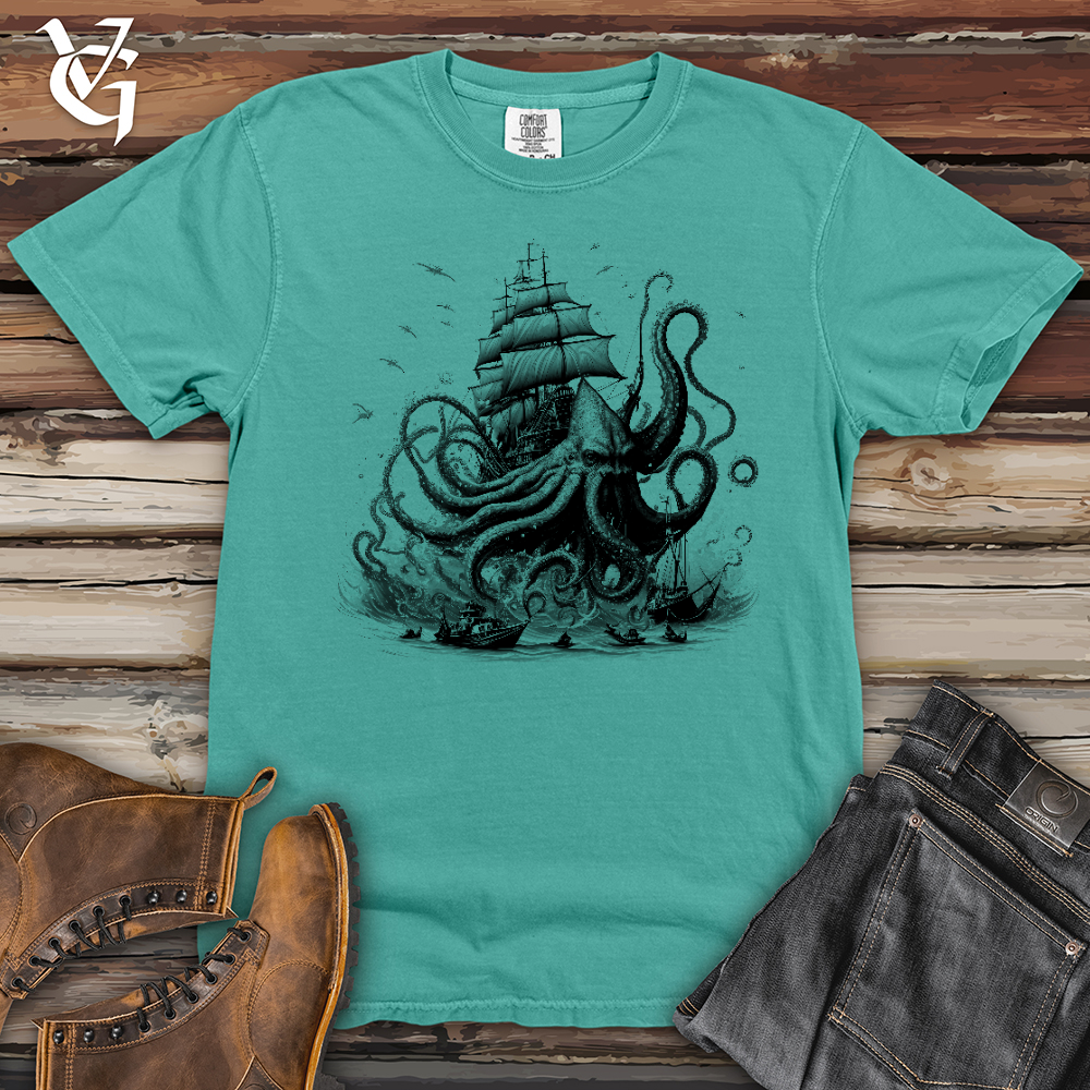 Viking Goods Terror At Sea Heavy Cotton Comfort Colors Tee Seafoam / L