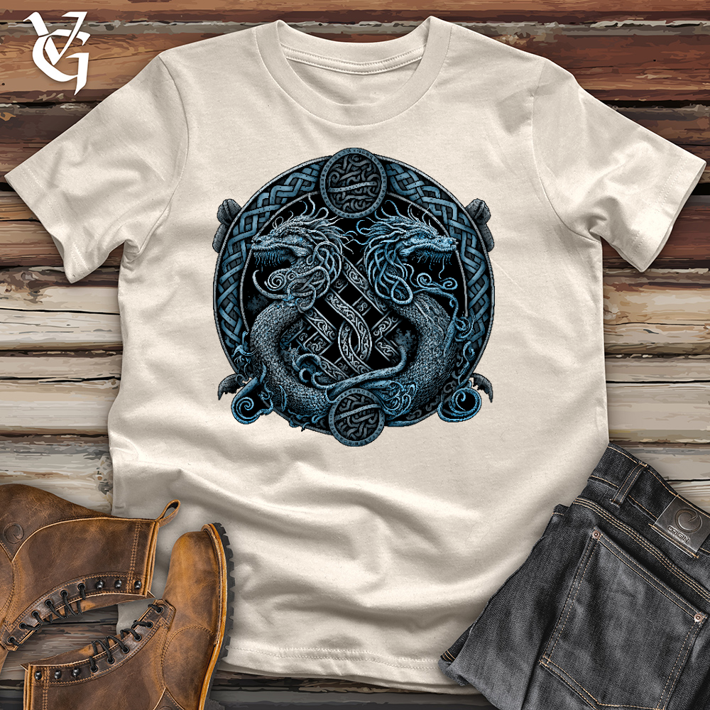 Viking Goods Icy Dragons Cotton Tee Soft Cream / L