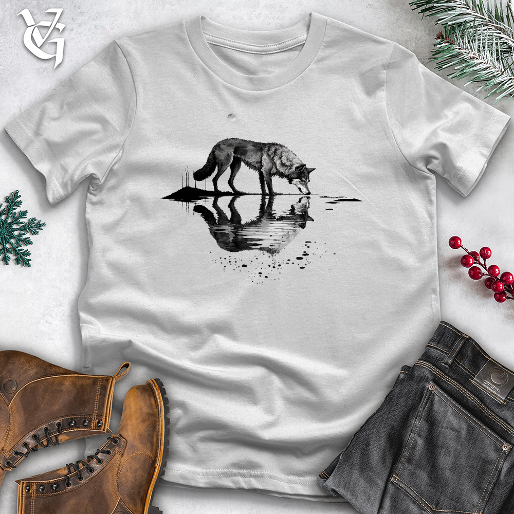 Viking Goods Wolf Reflection Cotton Tee Solid Athletic Grey / L