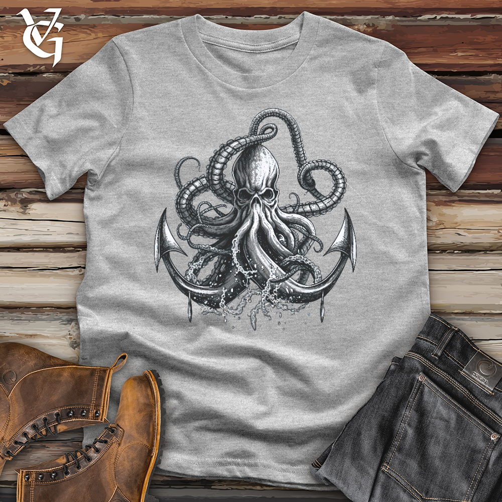 Viking Goods Anchored Octopus Softstyle Tee Sport Grey / L