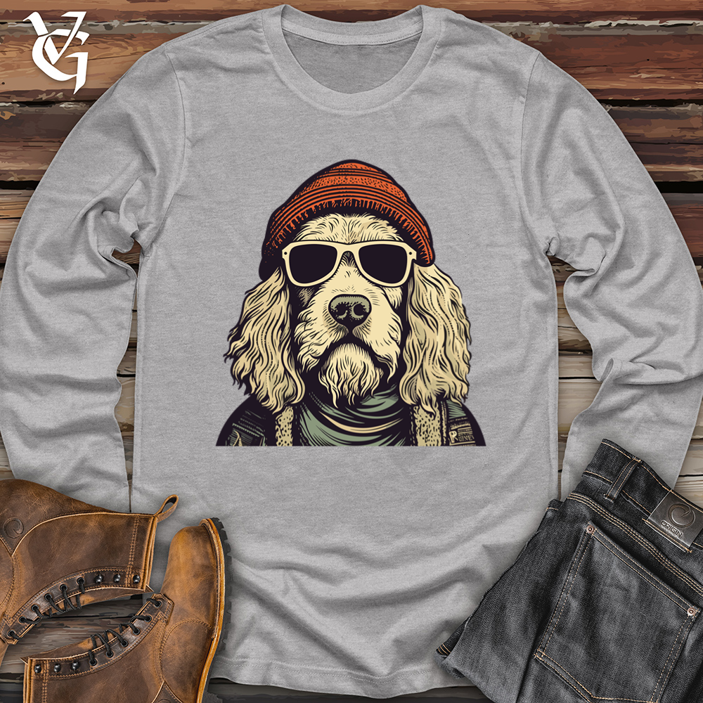 Viking Goods Beanie Rocking Doodle Dog Softstyle Long Sleeve Sport Grey / L