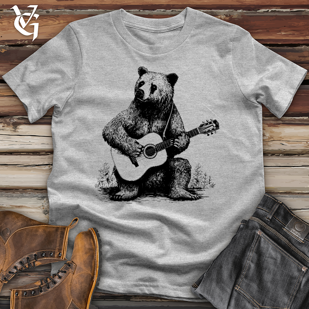 Viking Goods Bear Guitarist Softstyle Tee Sport Grey / L