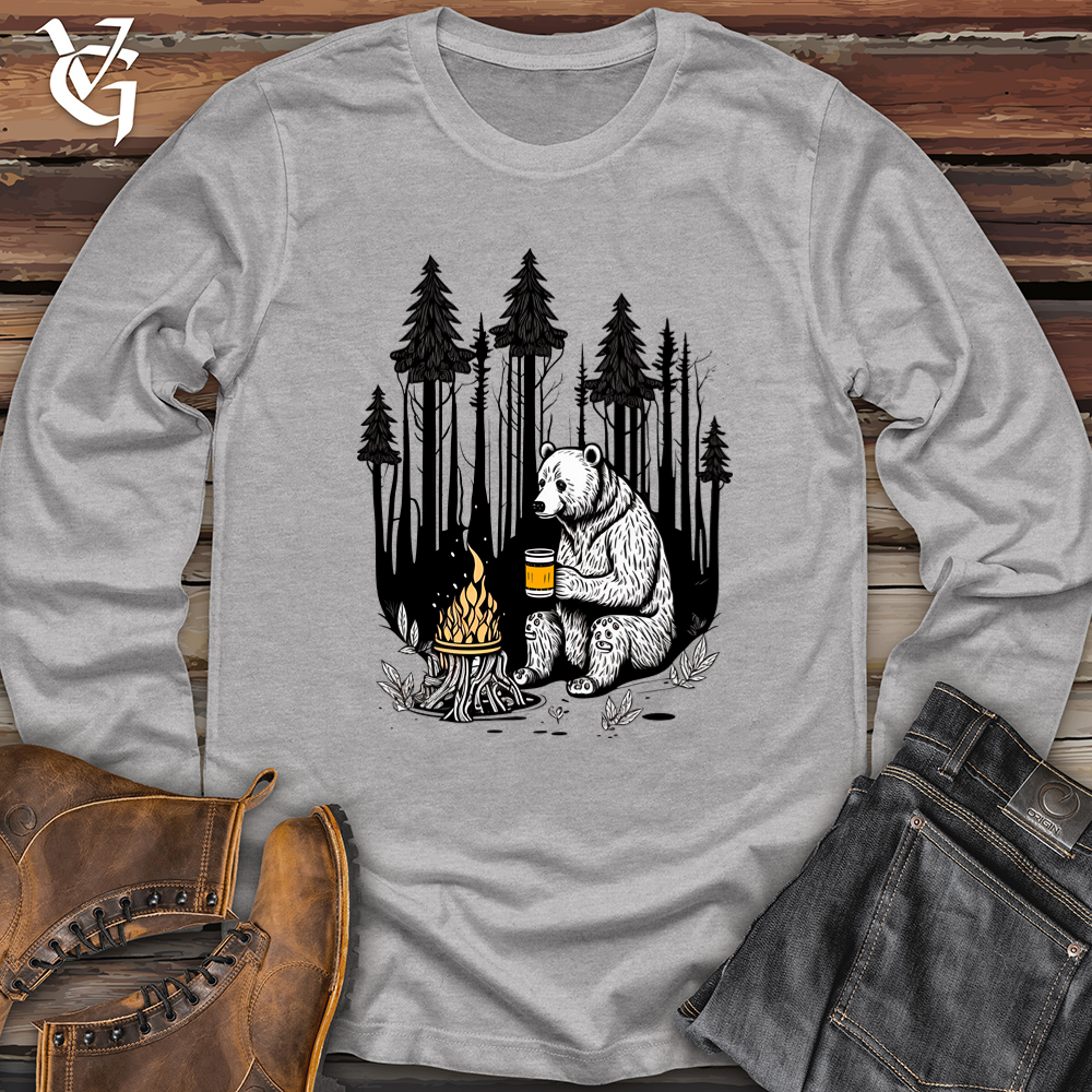 Viking Goods Bear Happy Hour Softstyle Long Sleeve Sport Grey / L