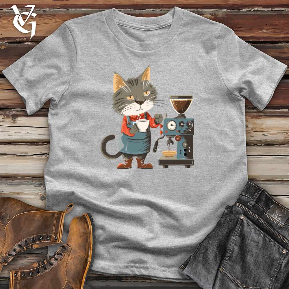 Viking Goods Cat Barista Brew Softstyle Tee Sport Grey / L