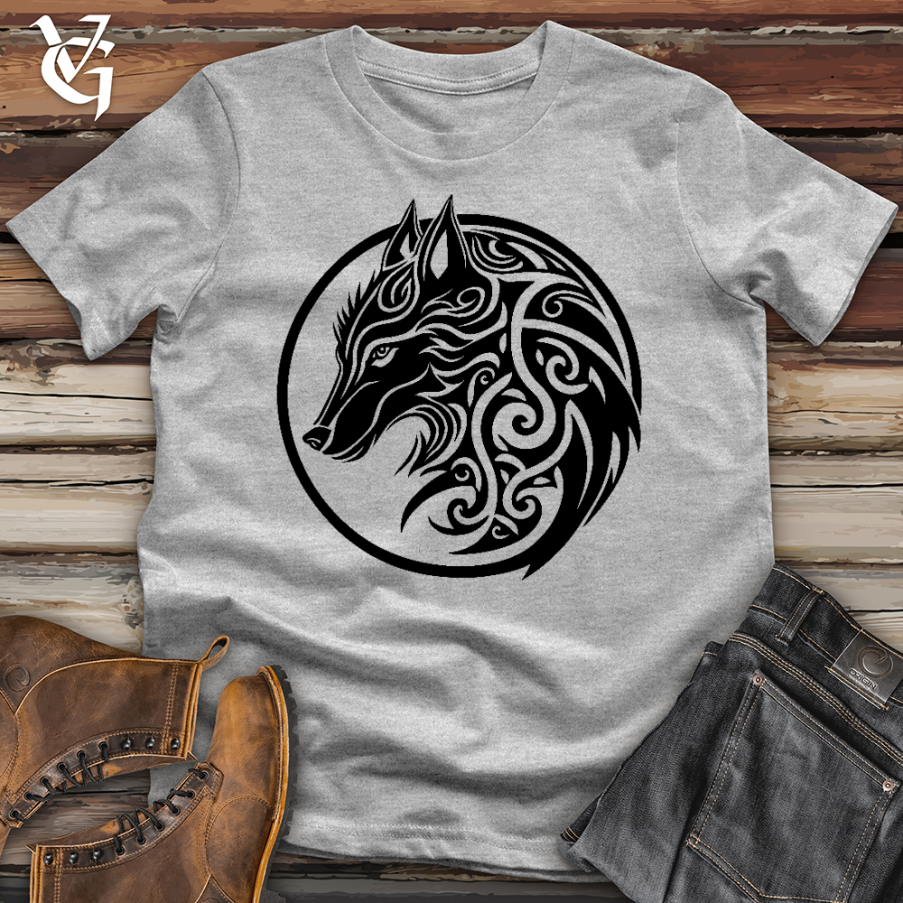 Viking Goods Celtic Wolf Art Softstyle Tee Sport Grey / L