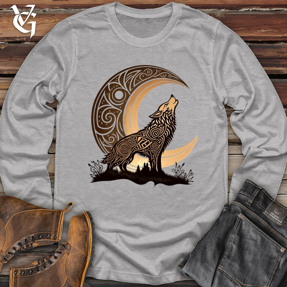 Viking Goods Celtic Wolf Softstyle Long Sleeve Sport Grey / L