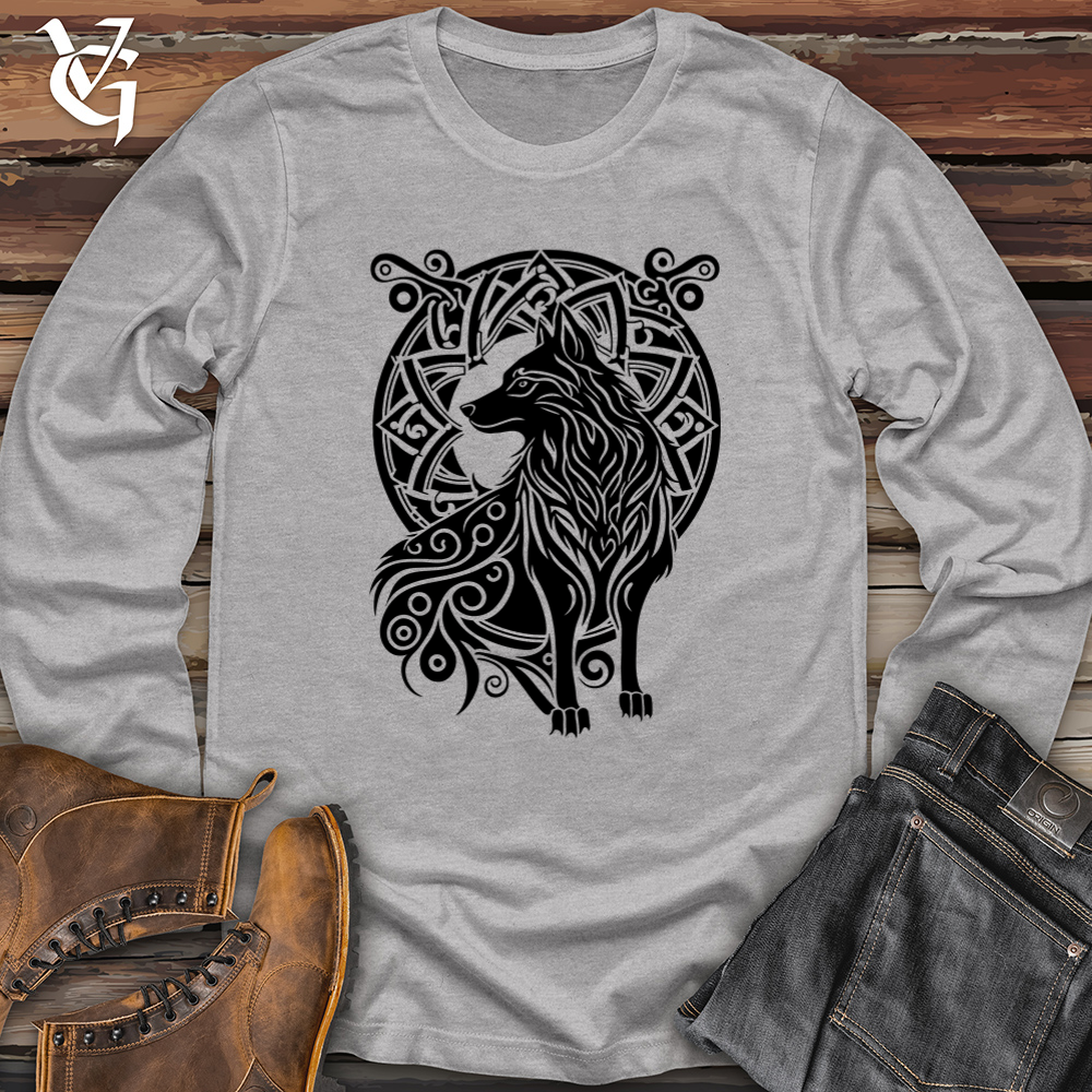 Viking Goods Celtic Wolf Softstyle Long Sleeve Sport Grey / L