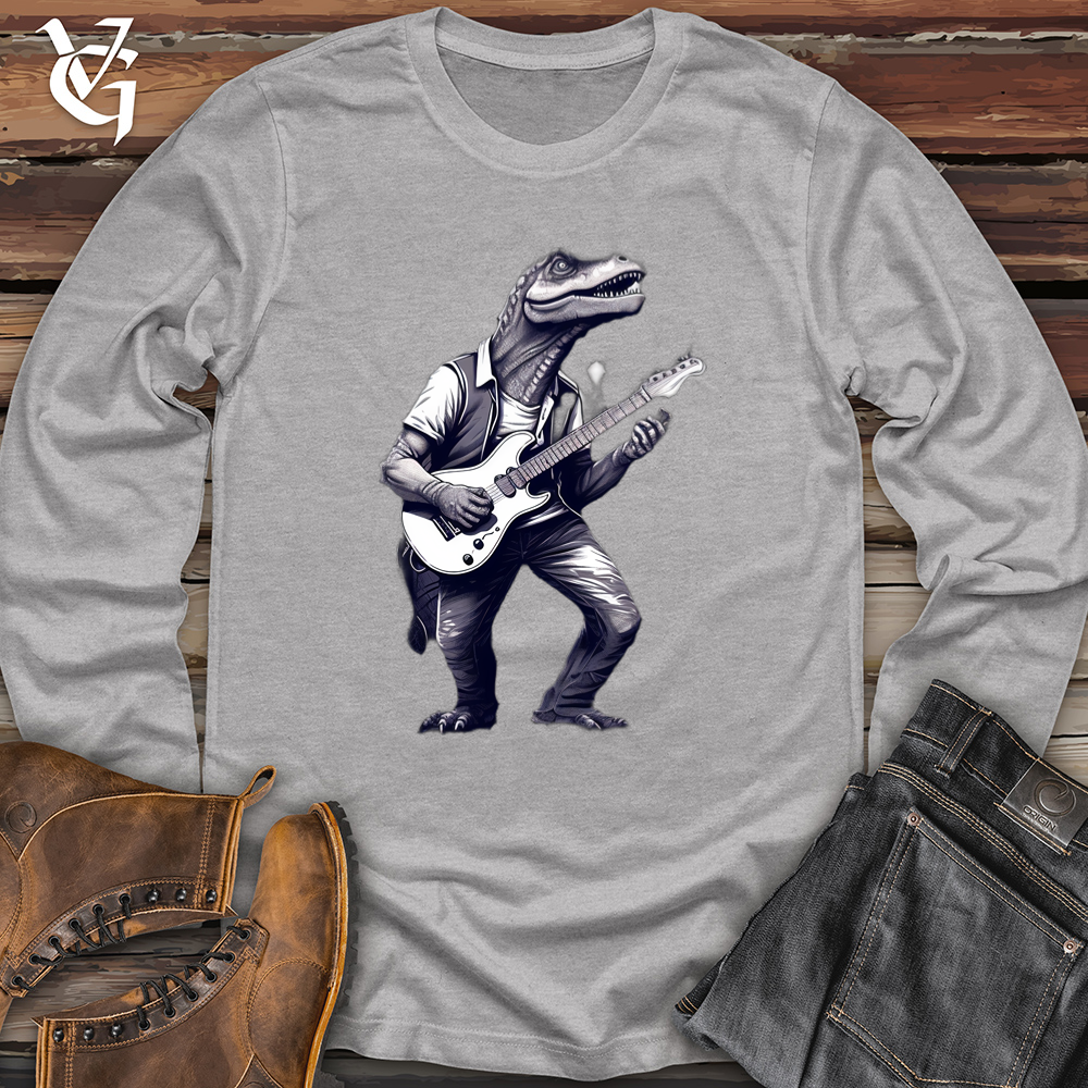 Viking Goods Dino Musician Softstyle Long Sleeve Sport Grey / L