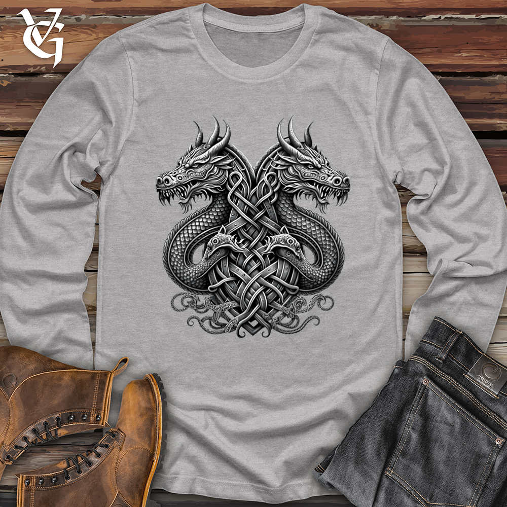 Viking Goods Dreki Emblem Softstyle Long Sleeve Sport Grey / L
