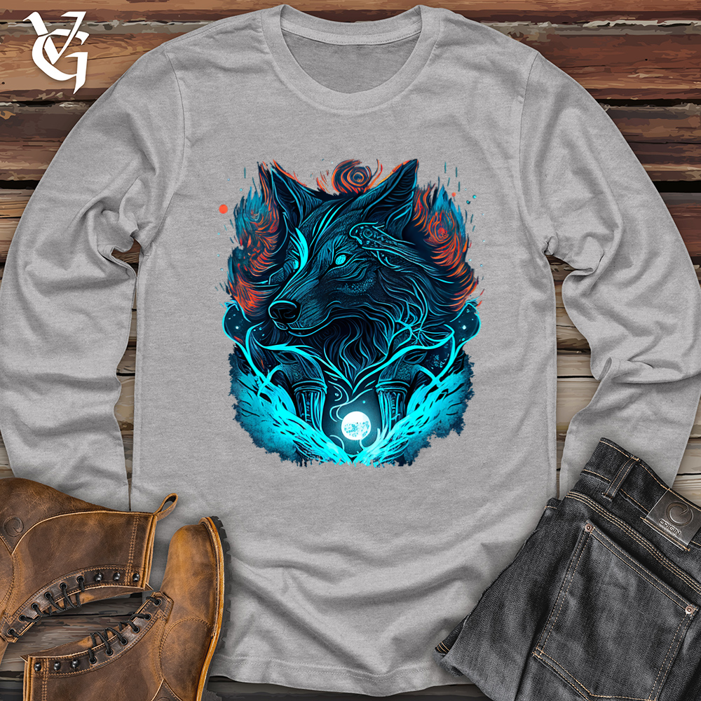 Viking Goods Fenrir Wolf Softstyle Long Sleeve Sport Grey / L
