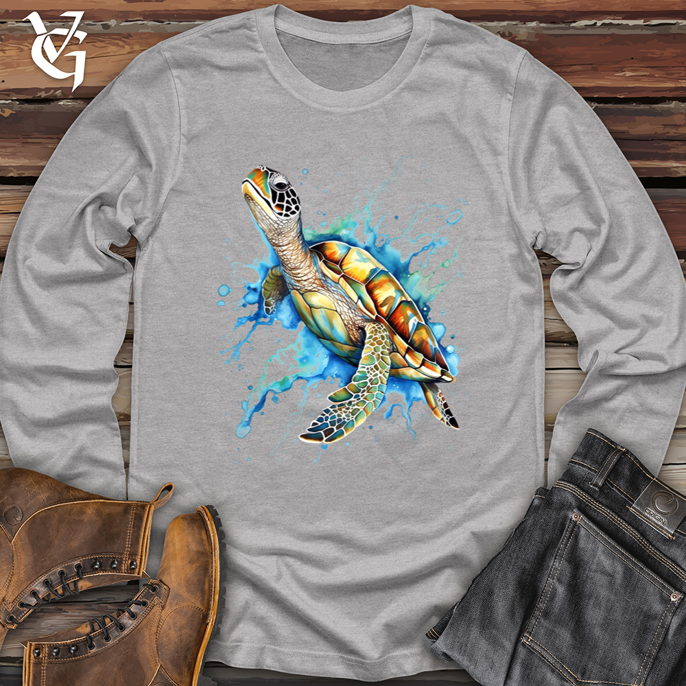 Viking Goods Fly Turtle Softstyle Long Sleeve Sport Grey / L