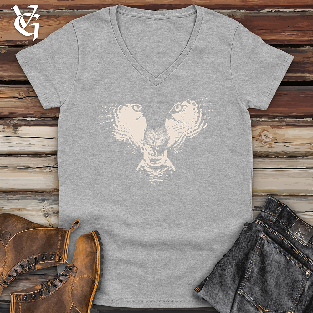 Viking Goods Flying Wolf Softstyle V-Neck Sport Grey / L