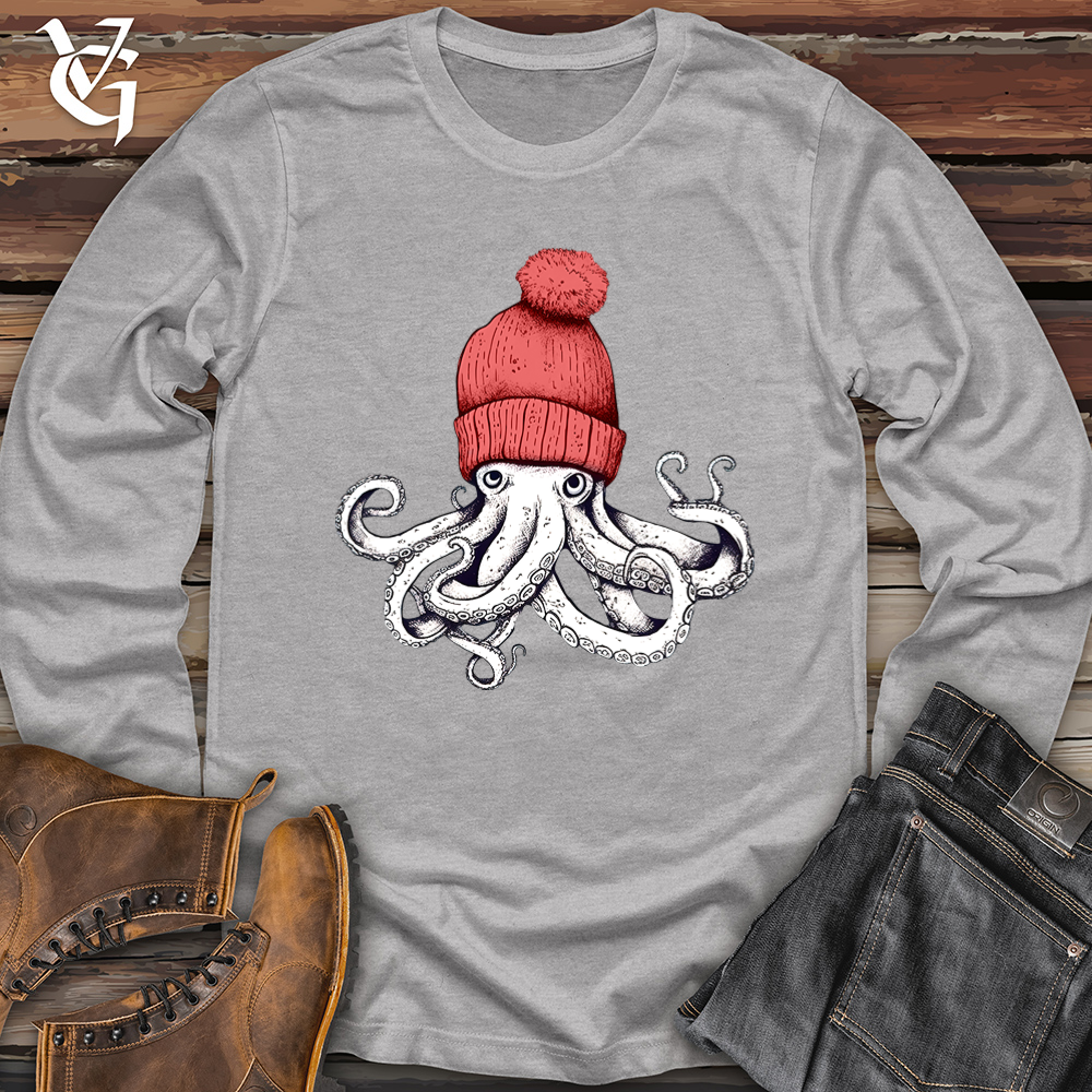 Viking Goods Octopus Chillin Softstyle Long Sleeve Sport Grey / L
