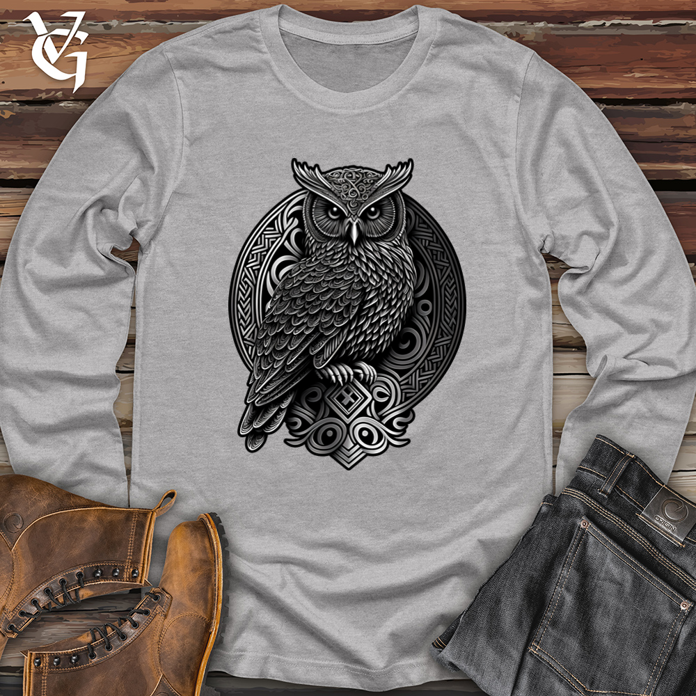 Viking Goods Ominous Owl Softstyle Long Sleeve Sport Grey / L