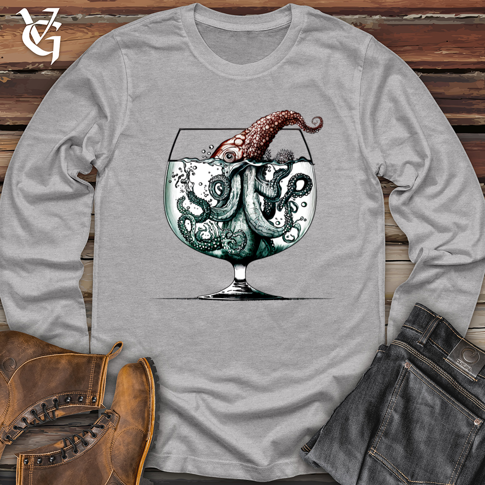 Viking Goods Over Indulging Octopus Softstyle Long Sleeve Sport Grey / L