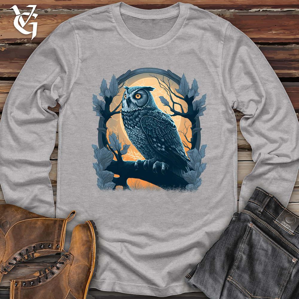 Viking Goods Owl Branch Softstyle Long Sleeve Sport Grey / L