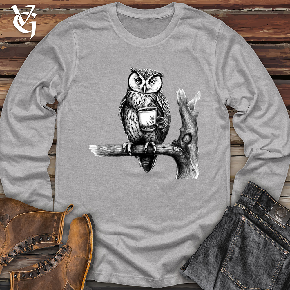 Viking Goods Owl Brew Softstyle Long Sleeve Sport Grey / L