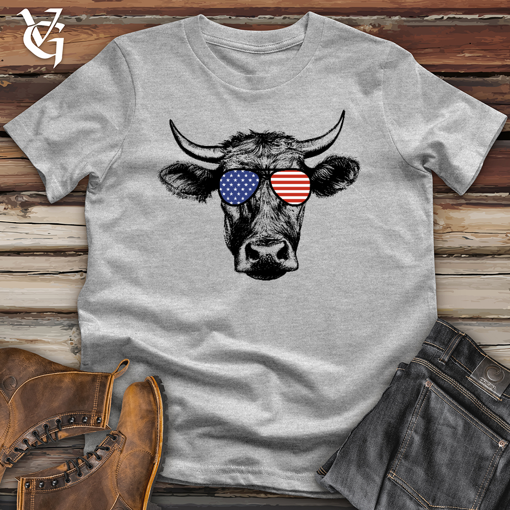 Viking Goods Patriotic Steer Softstyle Tee Sport Grey / L