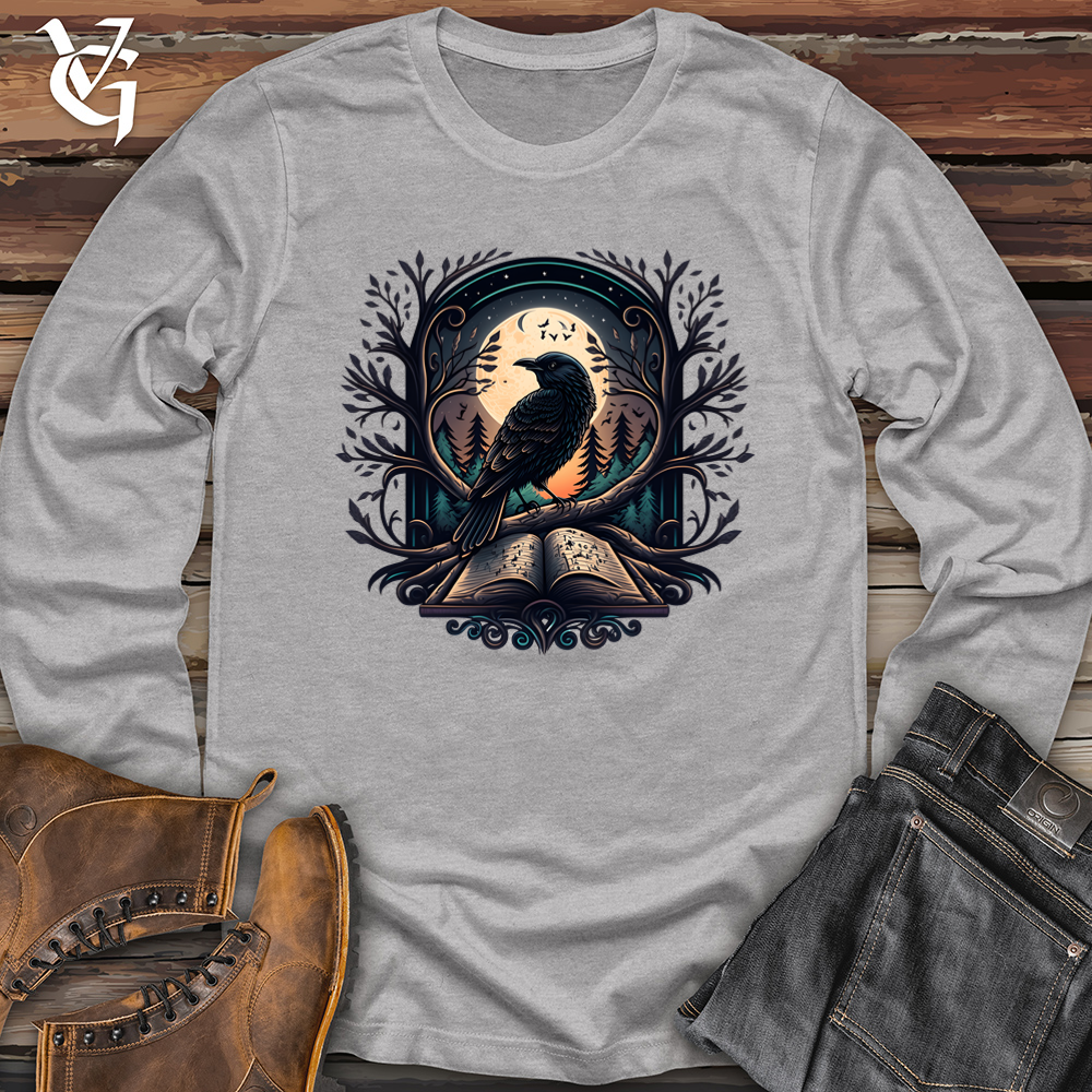 Viking Goods Raven Book Keeper Softstyle Long Sleeve Sport Grey / L