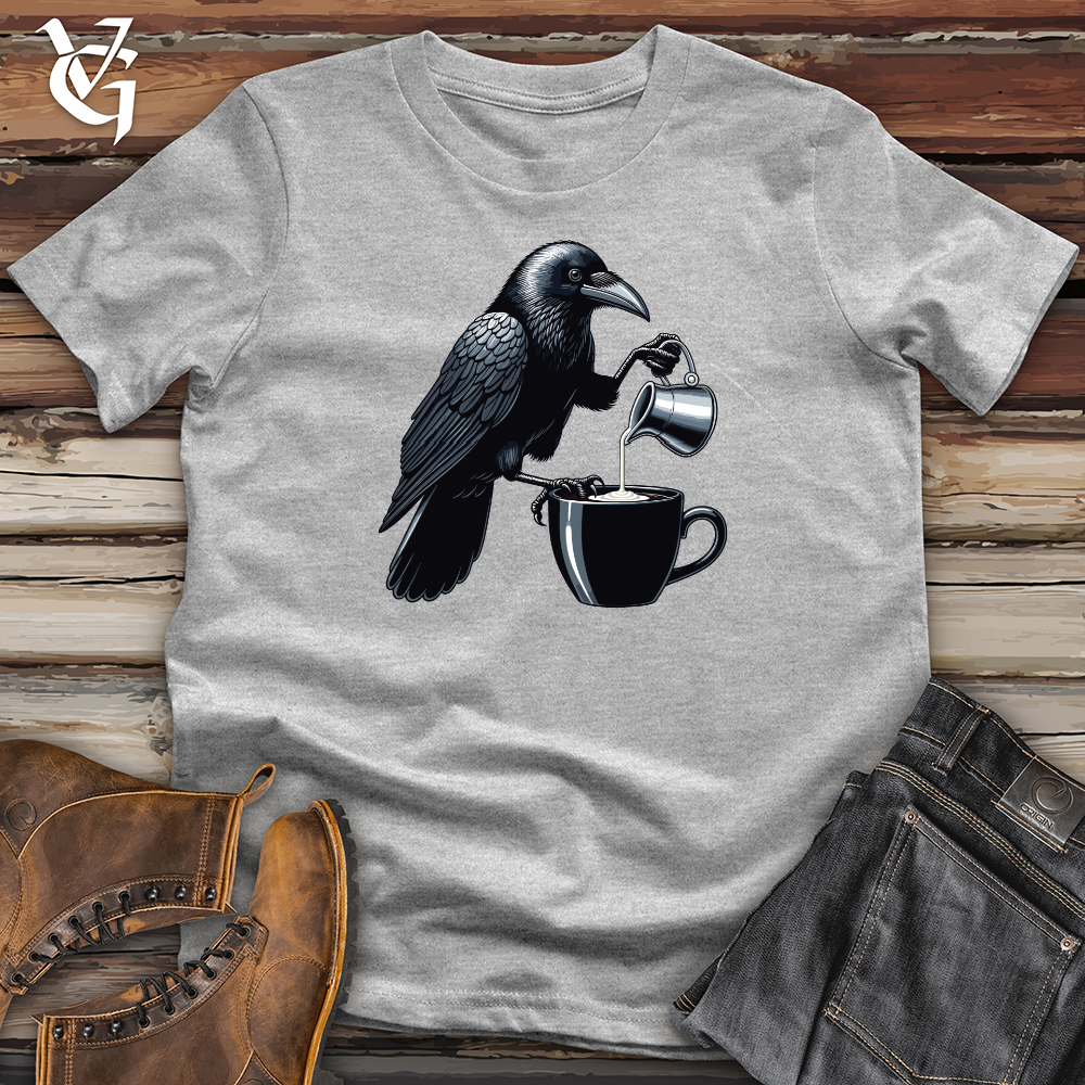 Viking Goods Raven Coffee'n Creamer Softstyle Tee Sport Grey / L