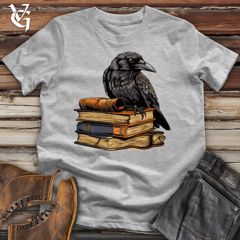 Viking Goods Raven Reading Ruler Softstyle Tee Sport Grey / L