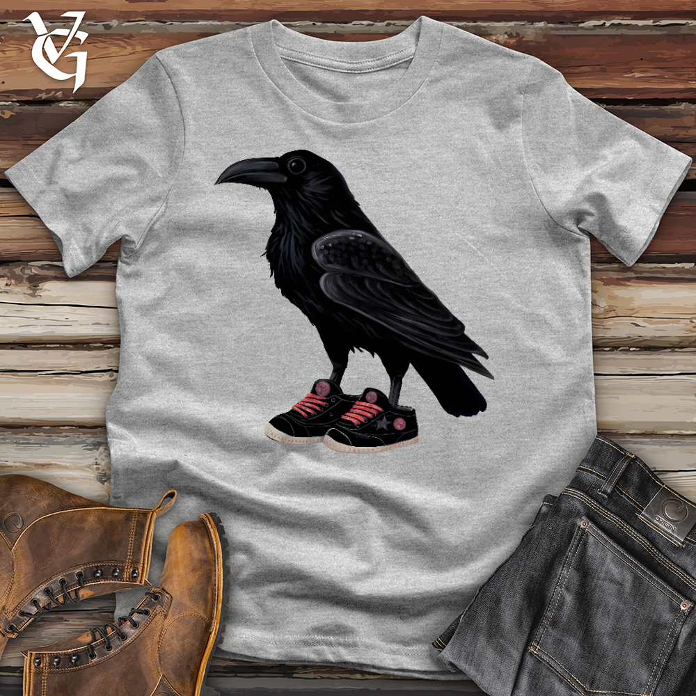 Viking Goods Raven Wearing Sneakers Softstyle Tee Sport Grey / L