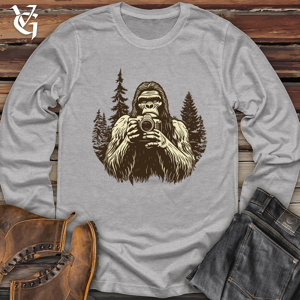 Viking Goods Sasquatch Capturing Snapshots Softstyle Long Sleeve Sport Grey / L