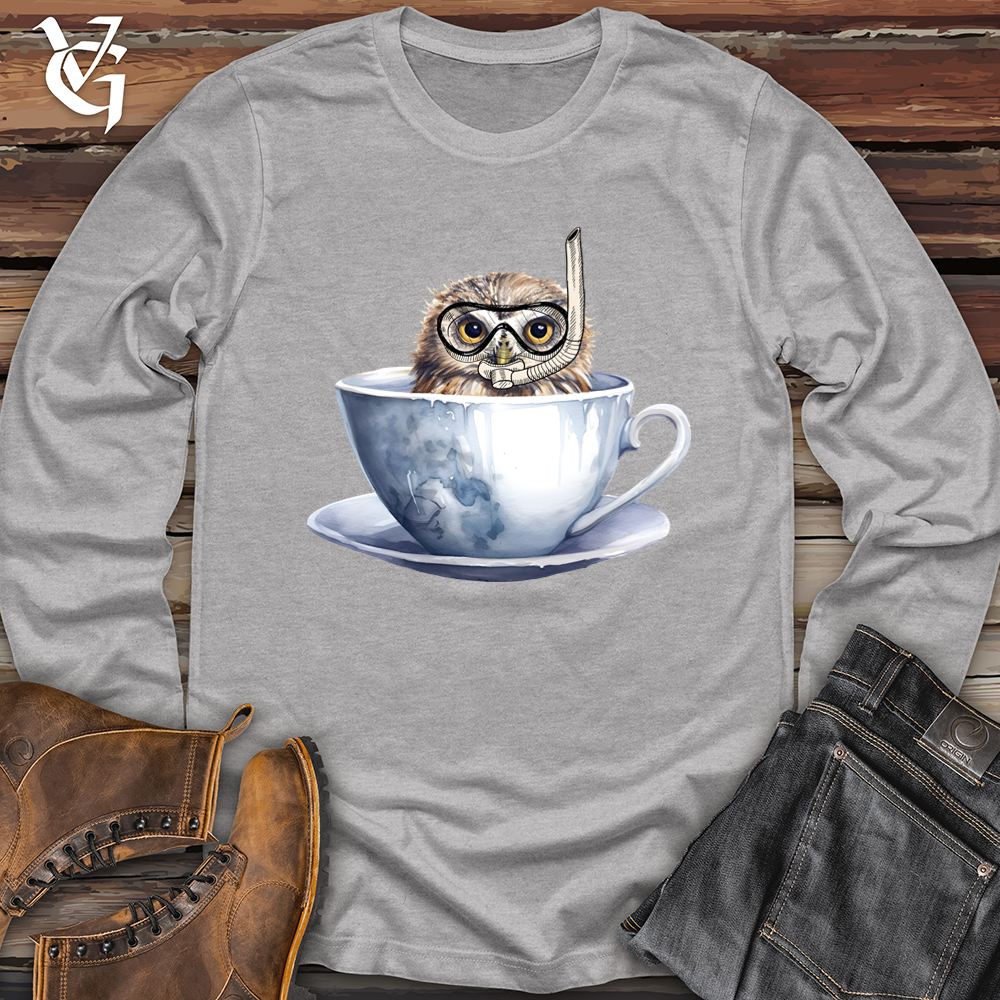 Viking Goods Snorkeling Owl Softstyle Long Sleeve Sport Grey / L