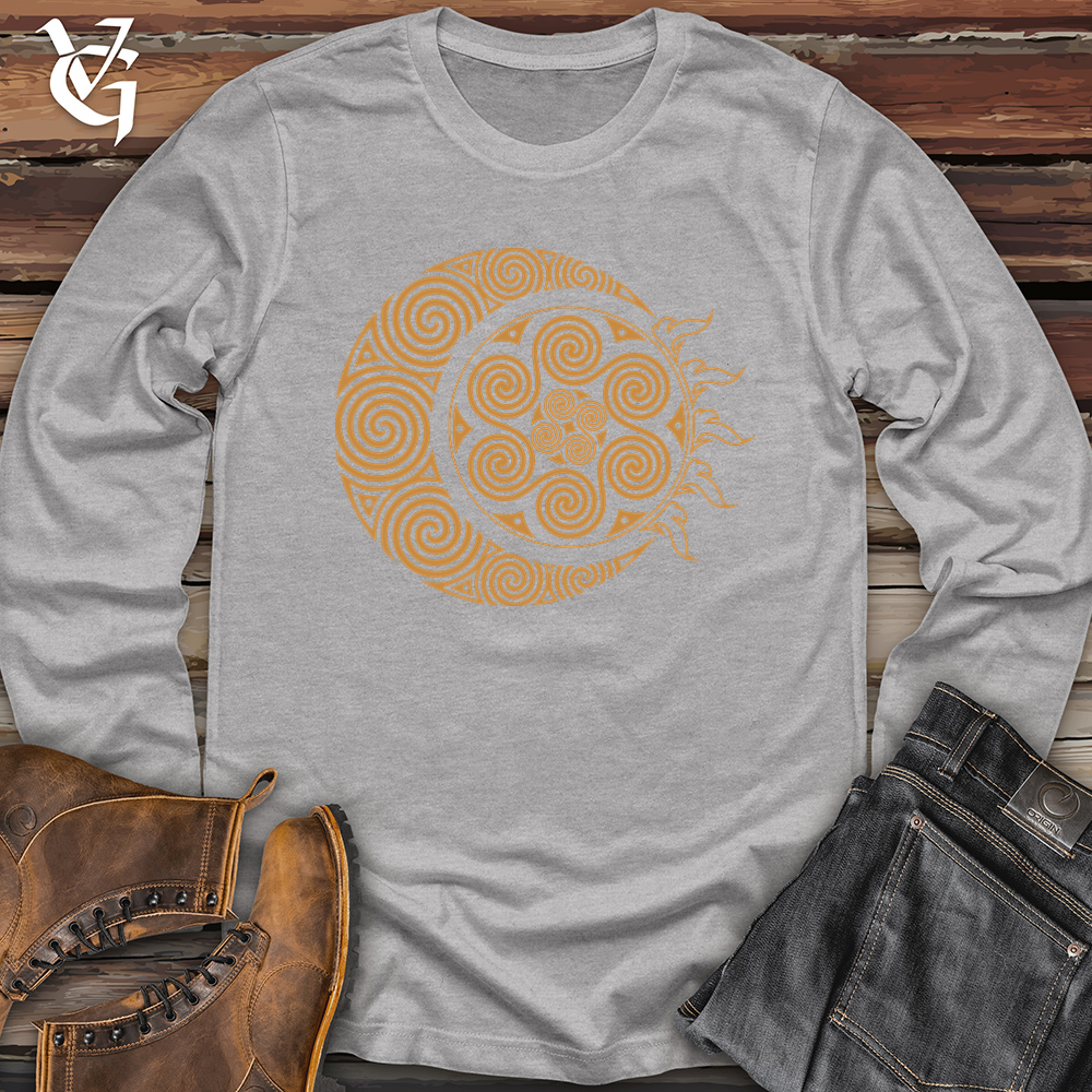 Viking Goods Spiral Celtic Moon 01 Softstyle Long Sleeve Sport Grey / L