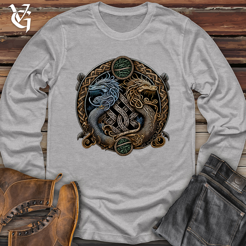Viking Goods Two Dragons Softstyle Long Sleeve Sport Grey / L