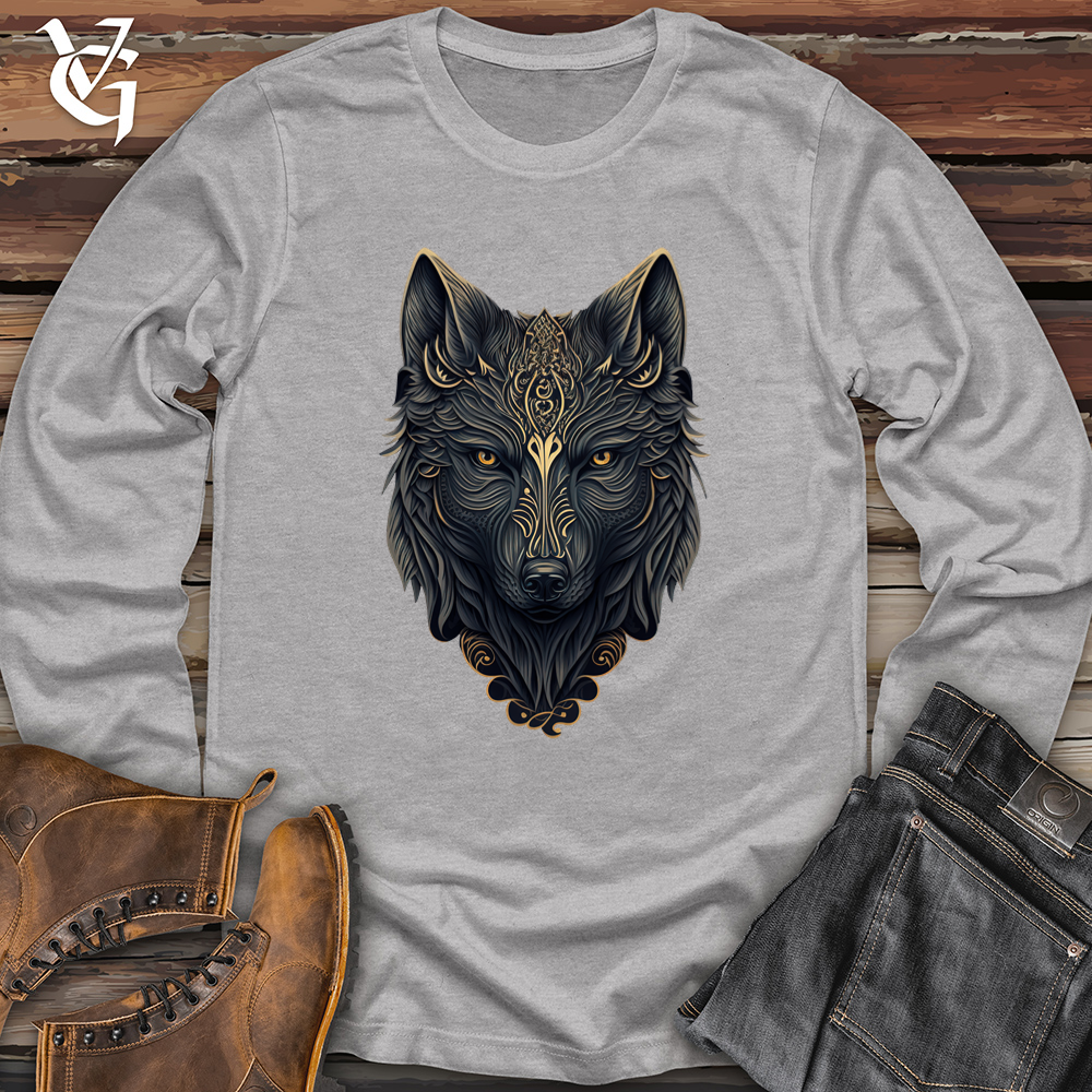 Viking Goods Wolf Head Softstyle Long Sleeve Sport Grey / L