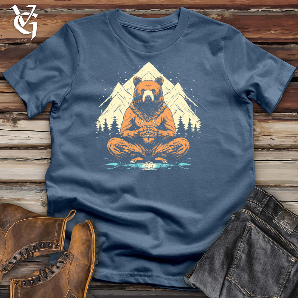 Viking Goods A Bears in Mountain Pose Cotton Tee Steel Blue / L