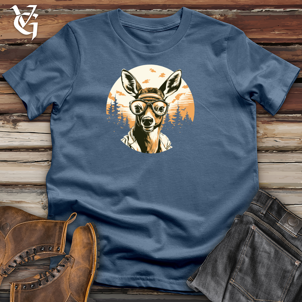 Viking Goods Aerial Antler Aviator Cotton Tee Steel Blue / L