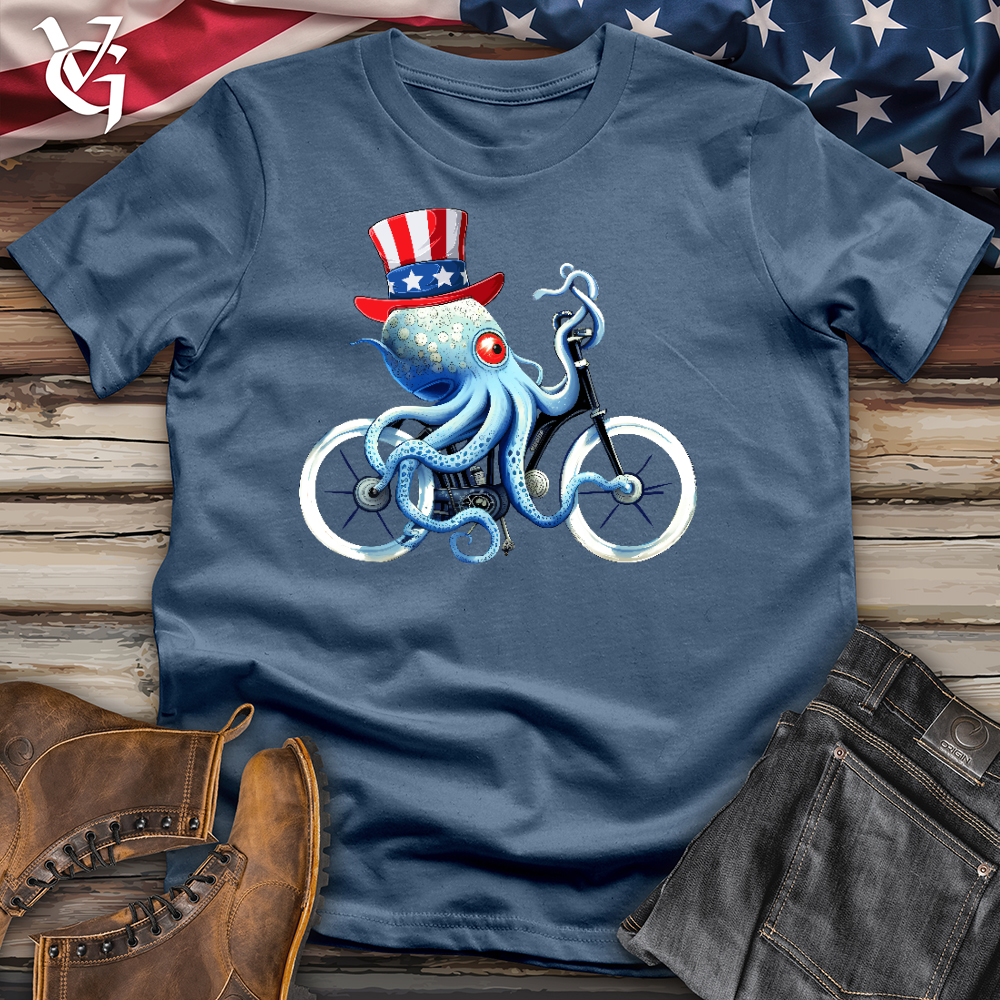 Viking Goods American Octobike Cotton Tee Steel Blue / L