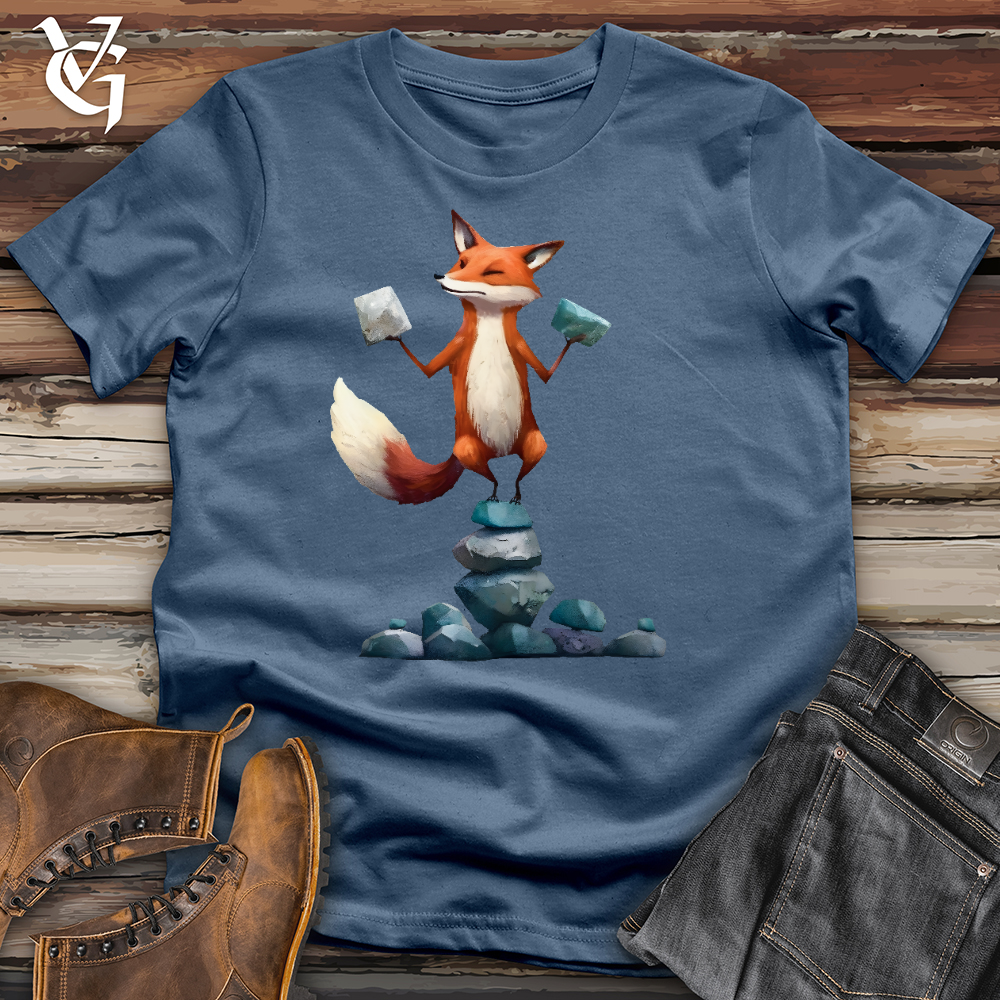 Viking Goods Balanced Fox Cotton Tee Steel Blue / L