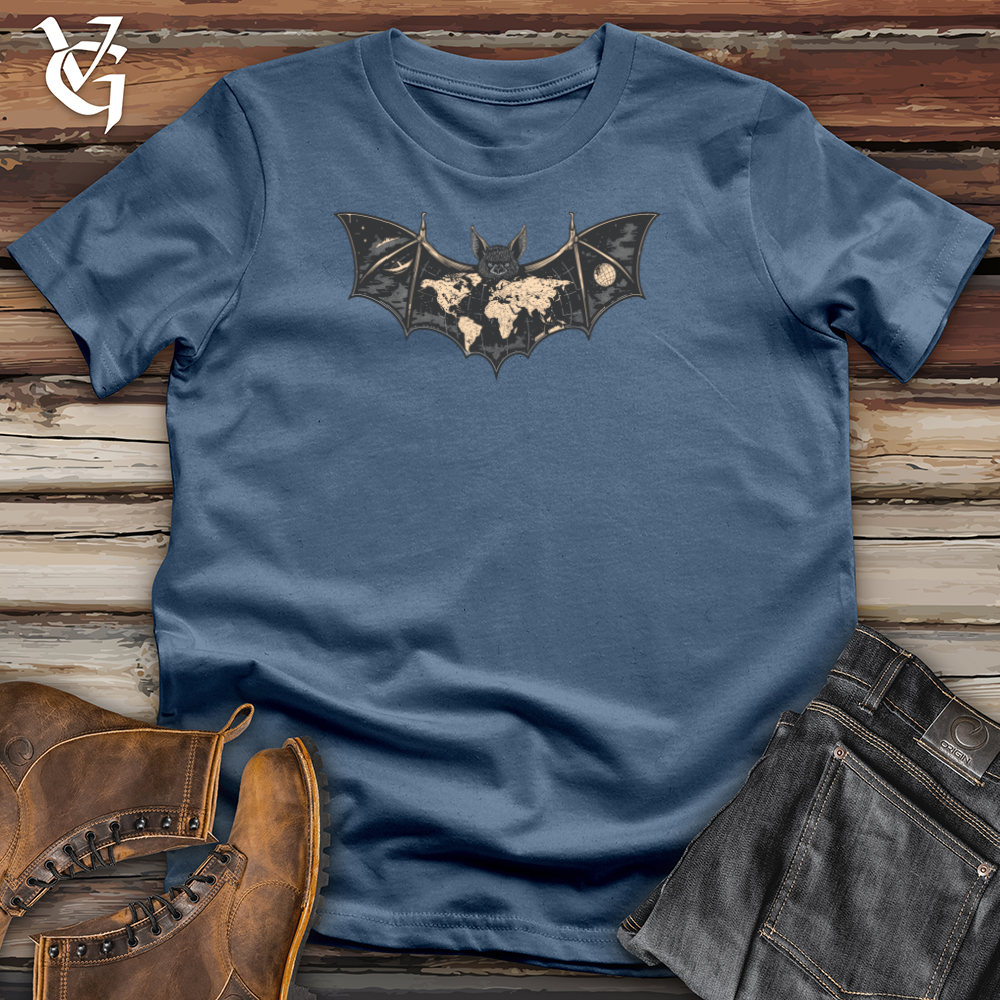 Viking Goods Bat World Explorer Cotton Tee Steel Blue / L
