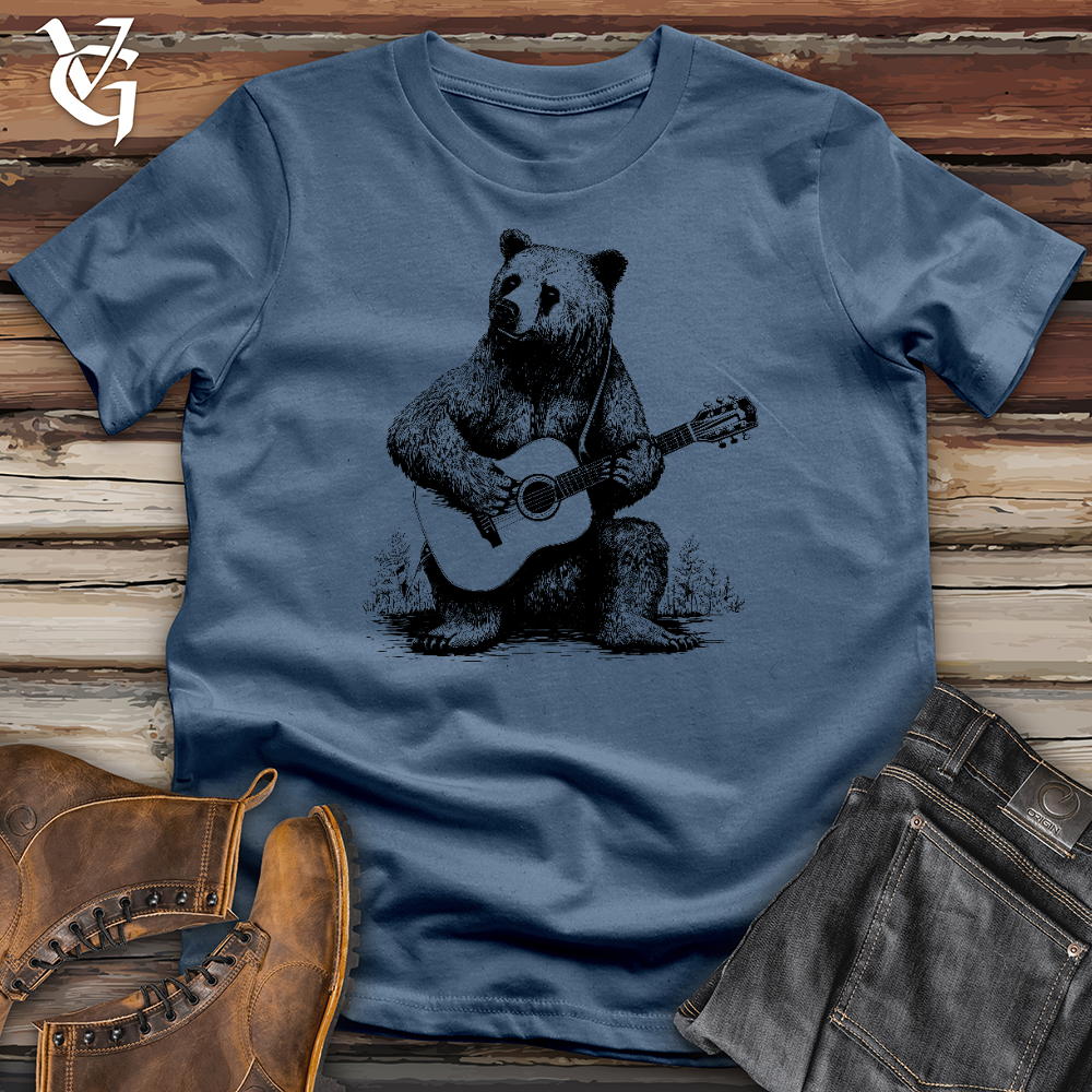 Viking Goods Bear Guitarist Cotton Tee Steel Blue / L