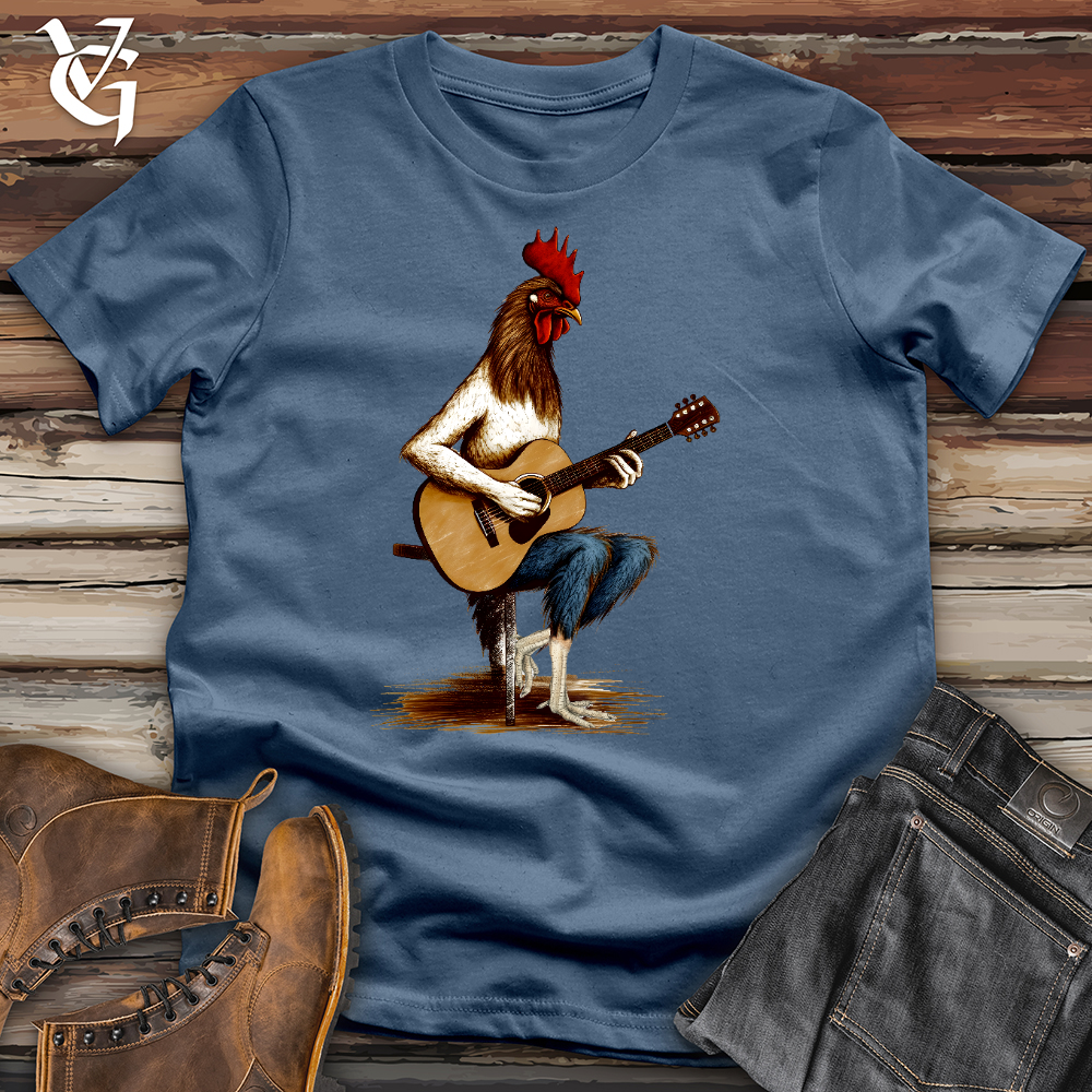 Viking Goods Chicken Guitarist Cotton Tee Steel Blue / L