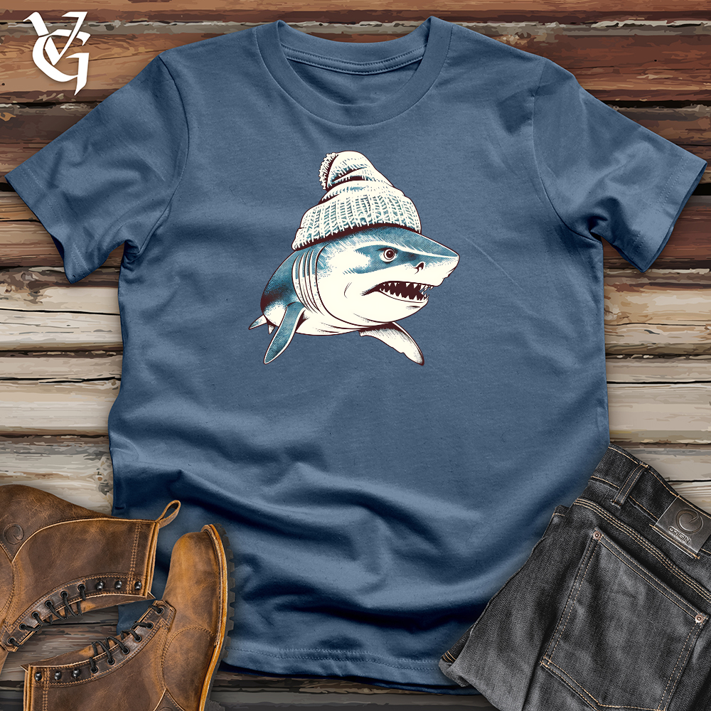 Viking Goods Chill Shark Fin Cotton Tee Steel Blue / L