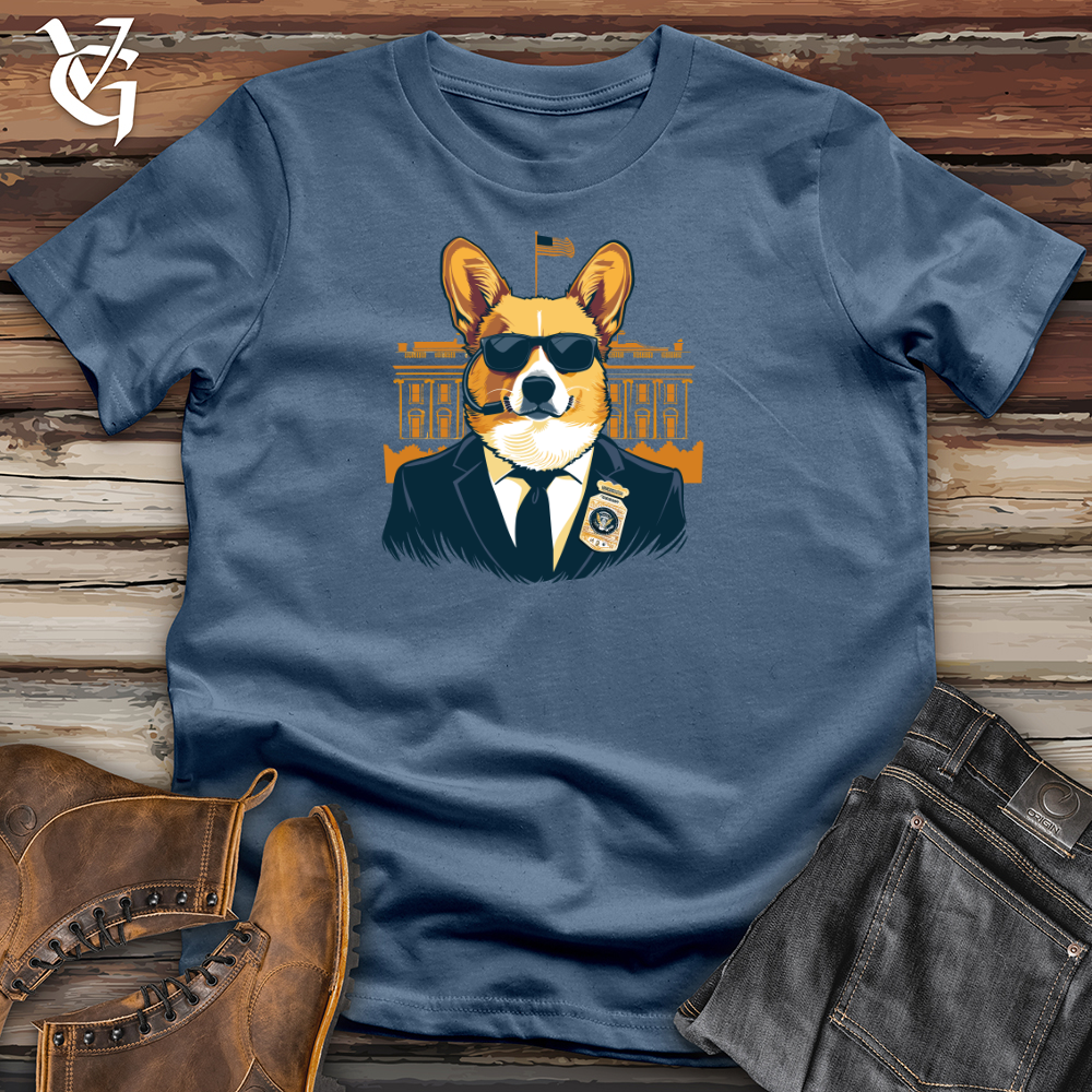Viking Goods Corgi Secret Service Cotton Tee Steel Blue / L